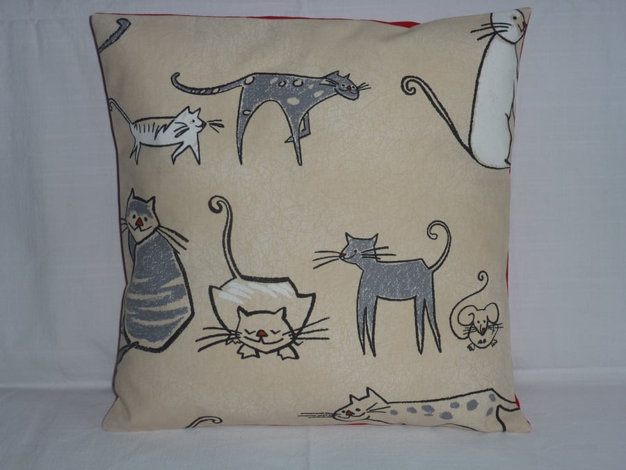 Cat and Mouse Cushion