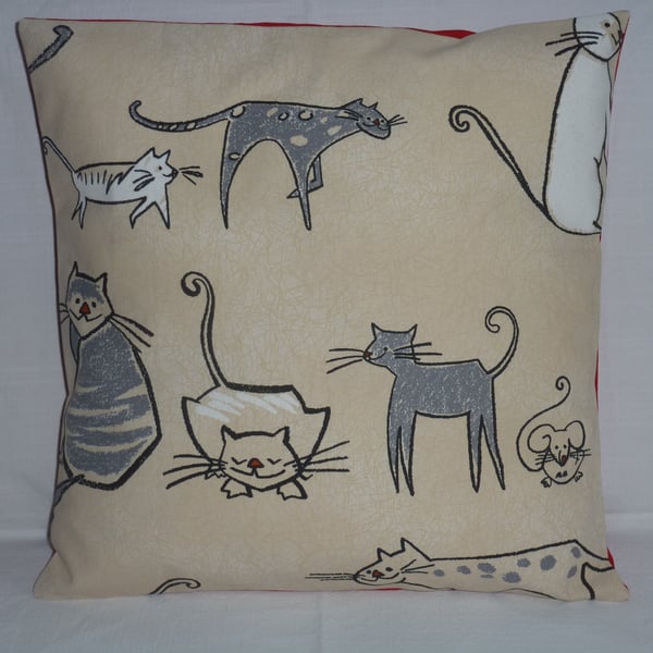 Cat and Mouse Cushion