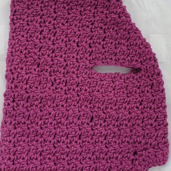 Dark pink sparkly dog sweater, jumper for small dog or puppy