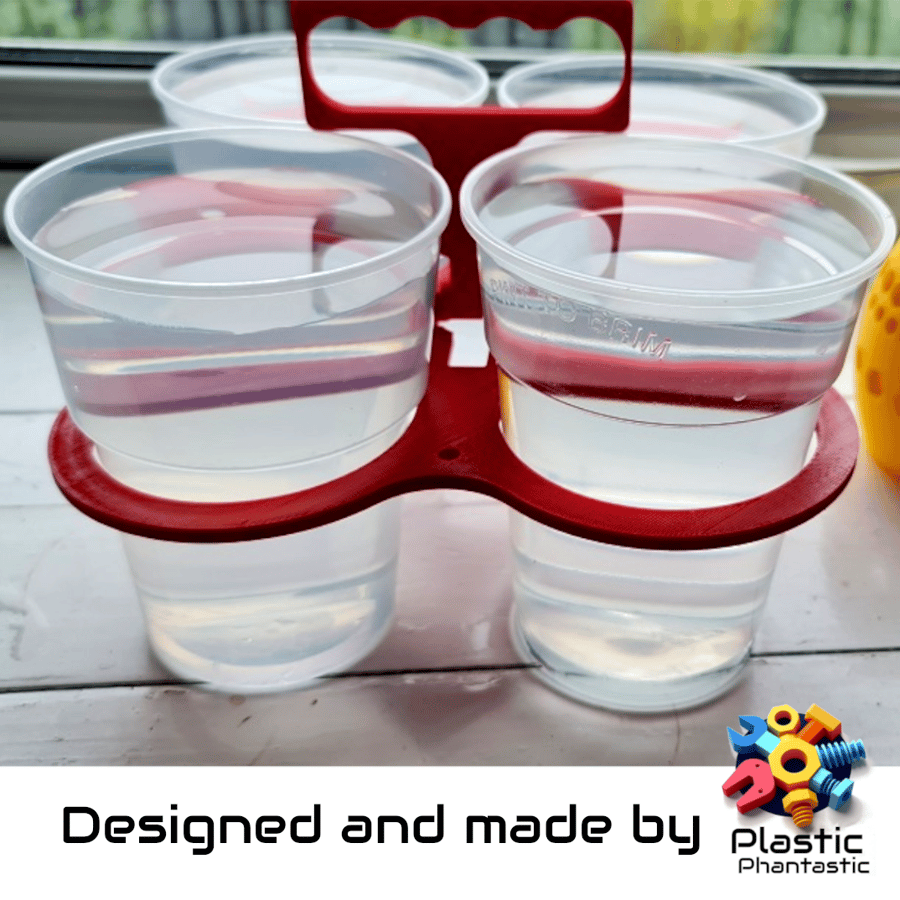 4 Plastic Pint Carrier Holder - Perfect BBQ Festivals - Events - Beer Garden