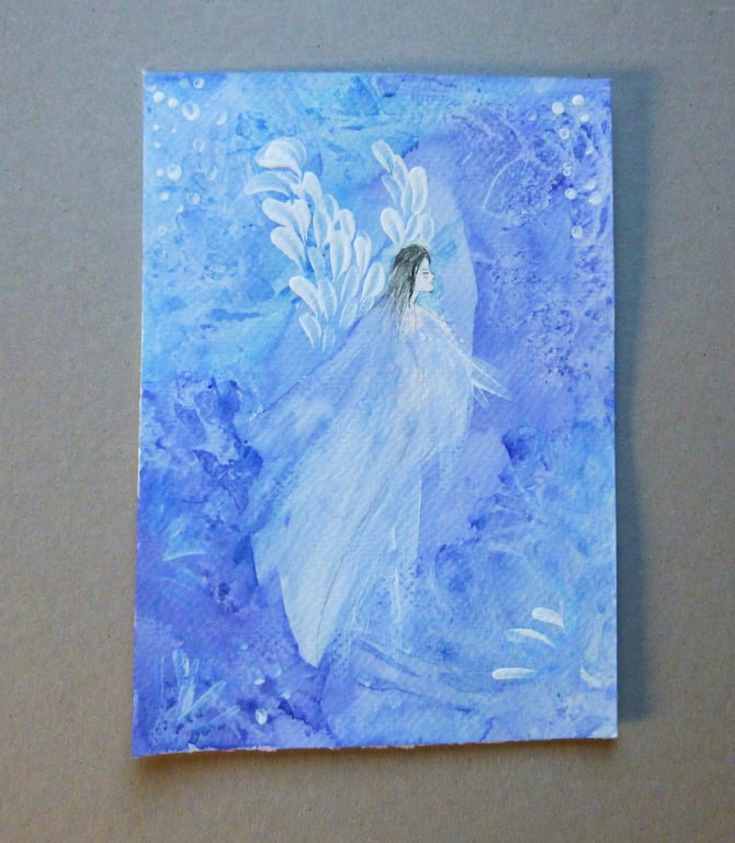 original art hand painted angel fairy painting ( ref FA68 G5 )