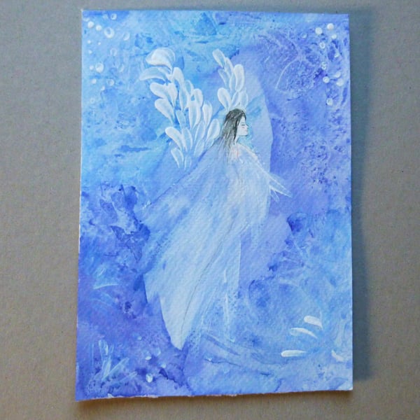 original art hand painted angel fairy painting ( ref FA68 G5 )