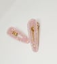 Pastel Pink Glitter Hair Clips - Image 6