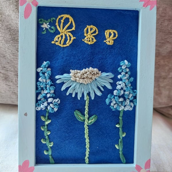 Hand embroidered flowers 