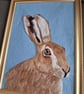 Needle Felted  Hare Portrait  Handmade Wool Wall Art - Image 5