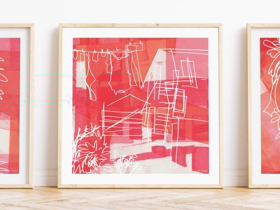 Garden Life 2 Square Art Print - Abstract Moments Collection