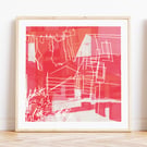 Garden Life 2 Square Art Print - Abstract Moments Collection