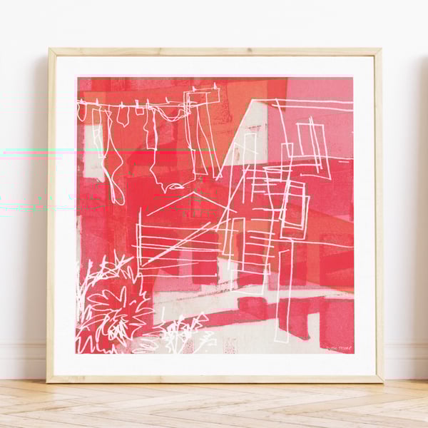 Garden Life 2 Square Art Print - Abstract Moments Collection