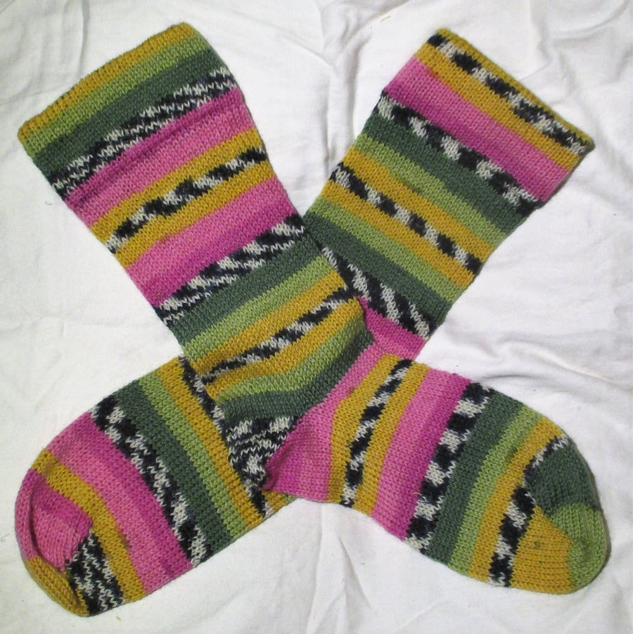 Handmade Wool Socks SIZE: 4-6 UK, 6-8 US, 36-38 EURO