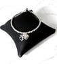 Sterling Silver Paw and Personalised Heart Charm Bead Bracelet, Adjustable  - Image 5