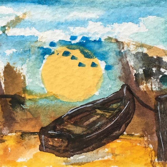 Beach boat ACEO 