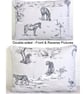 Cushion Cover Zebras and Leopards 16" x 12" Oblong Bolster 12x16 Big Cats Safari