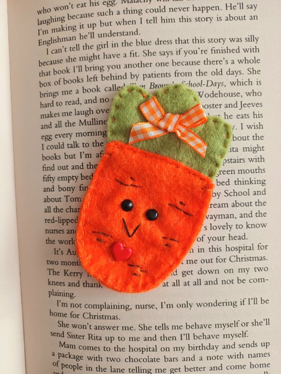 Carrot themed bookmark