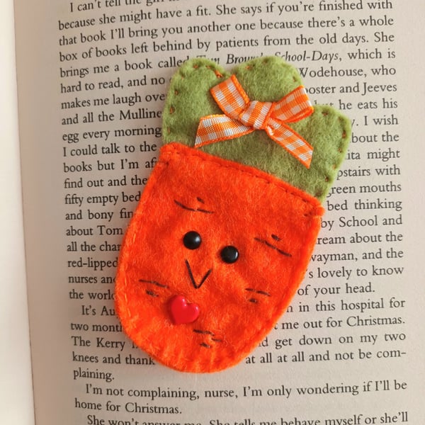 Carrot themed bookmark