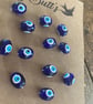 12 Evil Eye Beads - 14 mm - Image 3