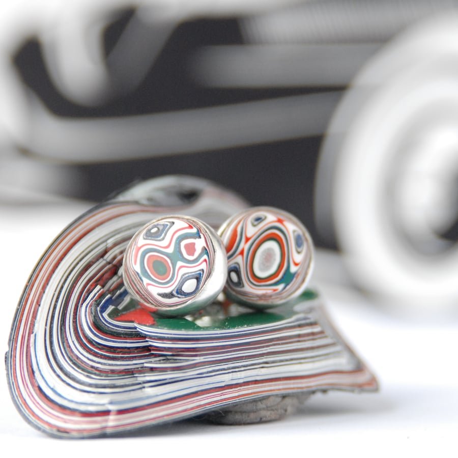Kenworth fordite stud earrings