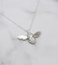 Sterling silver garden bumblebee pendant necklace - Image 1