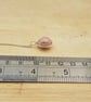 Minimalist pink Opal circle pendant. Sterling silver. October birthstone - Image 4