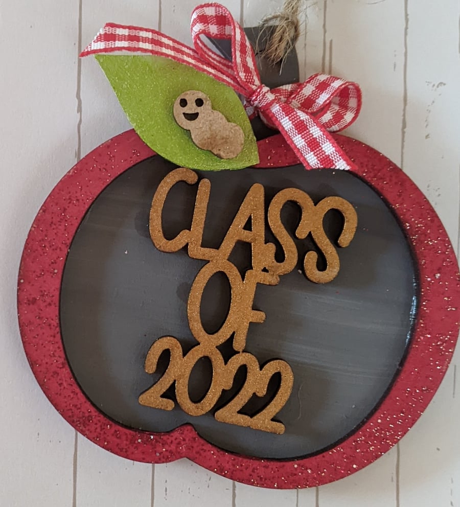 Class of 2022 Hanging Apple Decoration 