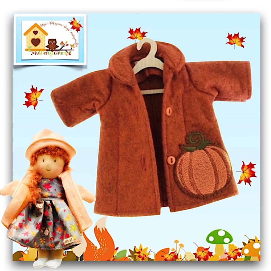 Pumpkin Tailored and Embroidered Coat