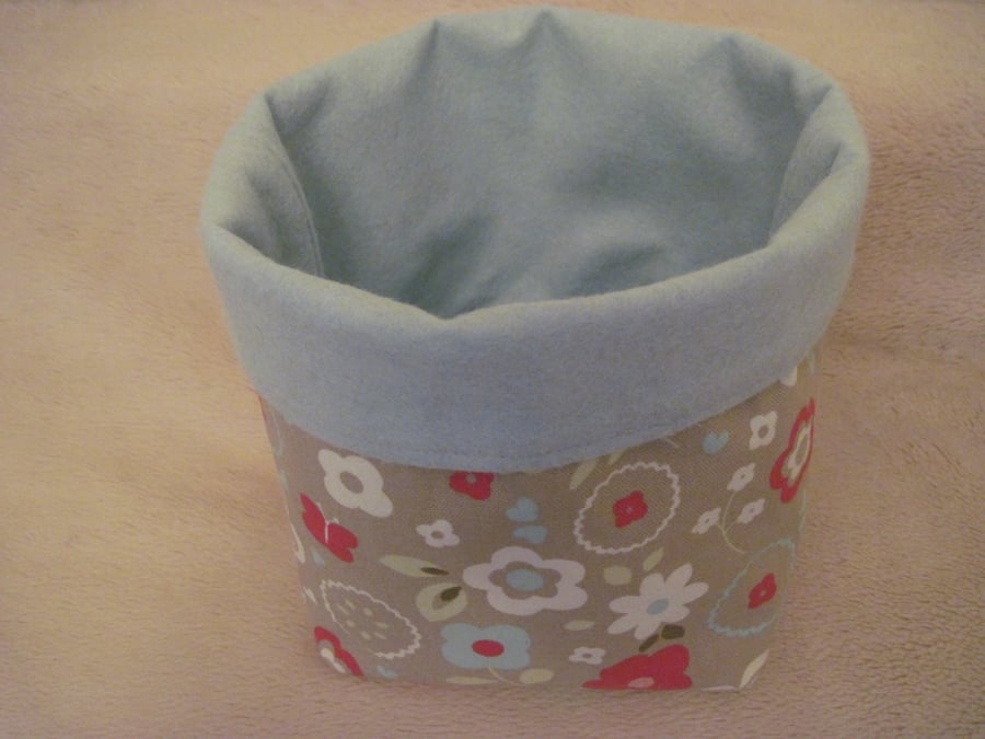 Blue Fabric Storage Box Folksy