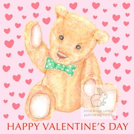 Horace the Teddy Bear - Valentine Card
