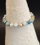 Aquamarine and Mixed Crystal Rondelle Bracelet - Image 3