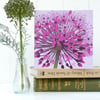 Purple Allium Card - flower, birthday, for gardeners