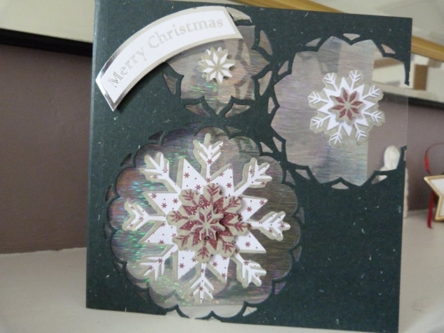 SALE Snowflake Christmas card