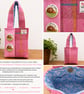 Pink Harris Tweed Little Lady Bag with Handmade Ceramic Hedgehog Buttons