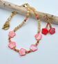 Mother Of Pearl Beaded Flower Necklace & Earrings Gift Set, Summer Seconds Sale - Image 2