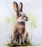 Rabbit, Original Watercolour Painting. - Image 1