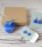 Periwinkle blue fused glass pendant - Image 4