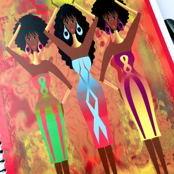 AFRO CENTRIC A5 NOTEBOOK with 2021 CALENDAR, TO DO LIST & DATES TO REMEMBER.