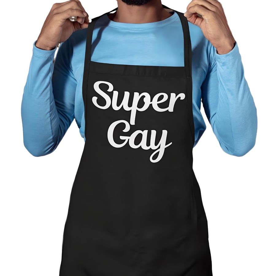 Funny Gay Apron Super Gay