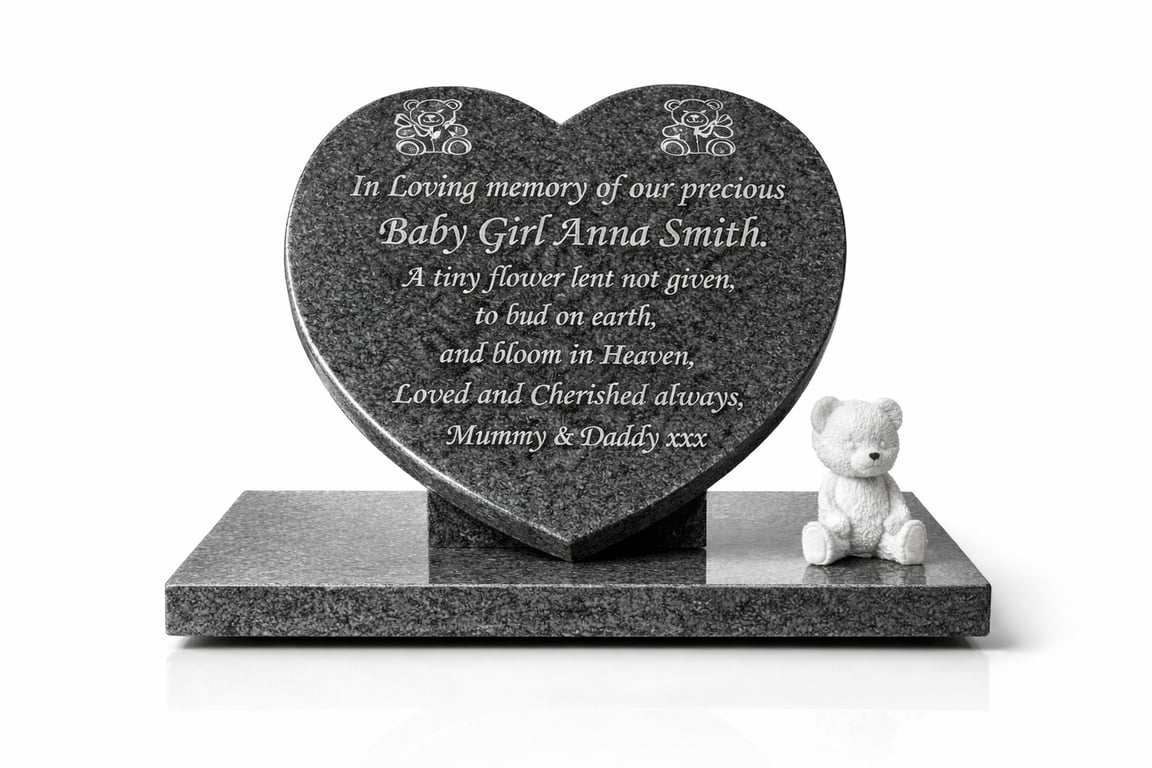 Memorial Grave Marker Baby Memorial Grave Plaque Cemetery Grave Stone Flat Grave