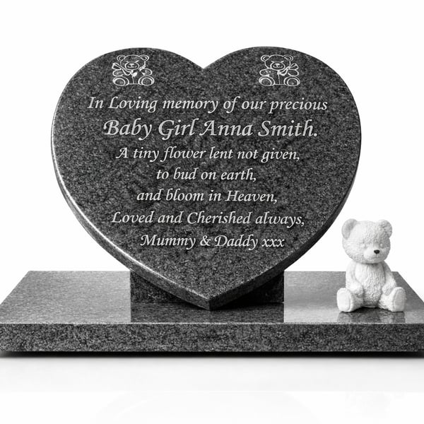 Memorial Grave Marker Baby Memorial Grave Plaque Cemetery Grave Stone Flat Grave