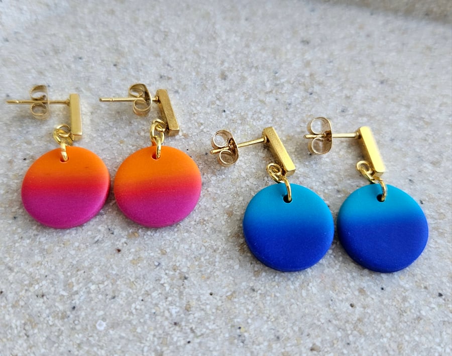 Neon ombre dangles