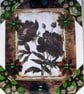 Black Peony - Hand Crafted Decoupage Greeting Card - Blank 2854 - Image 1