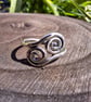 Twin Spiral Silver Wire Ring