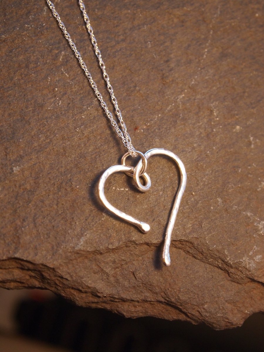 Valentine Heart - Forged & Hammered Pendant