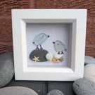 Sea glass bird frame