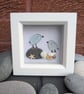 Sea glass bird frame