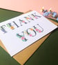 Floral Thank You Card, Recycled Card - Image 3