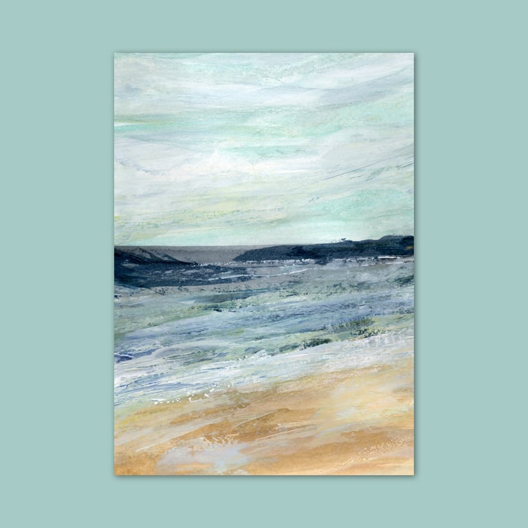 ‘Beach Days’ A4 Seascape Print