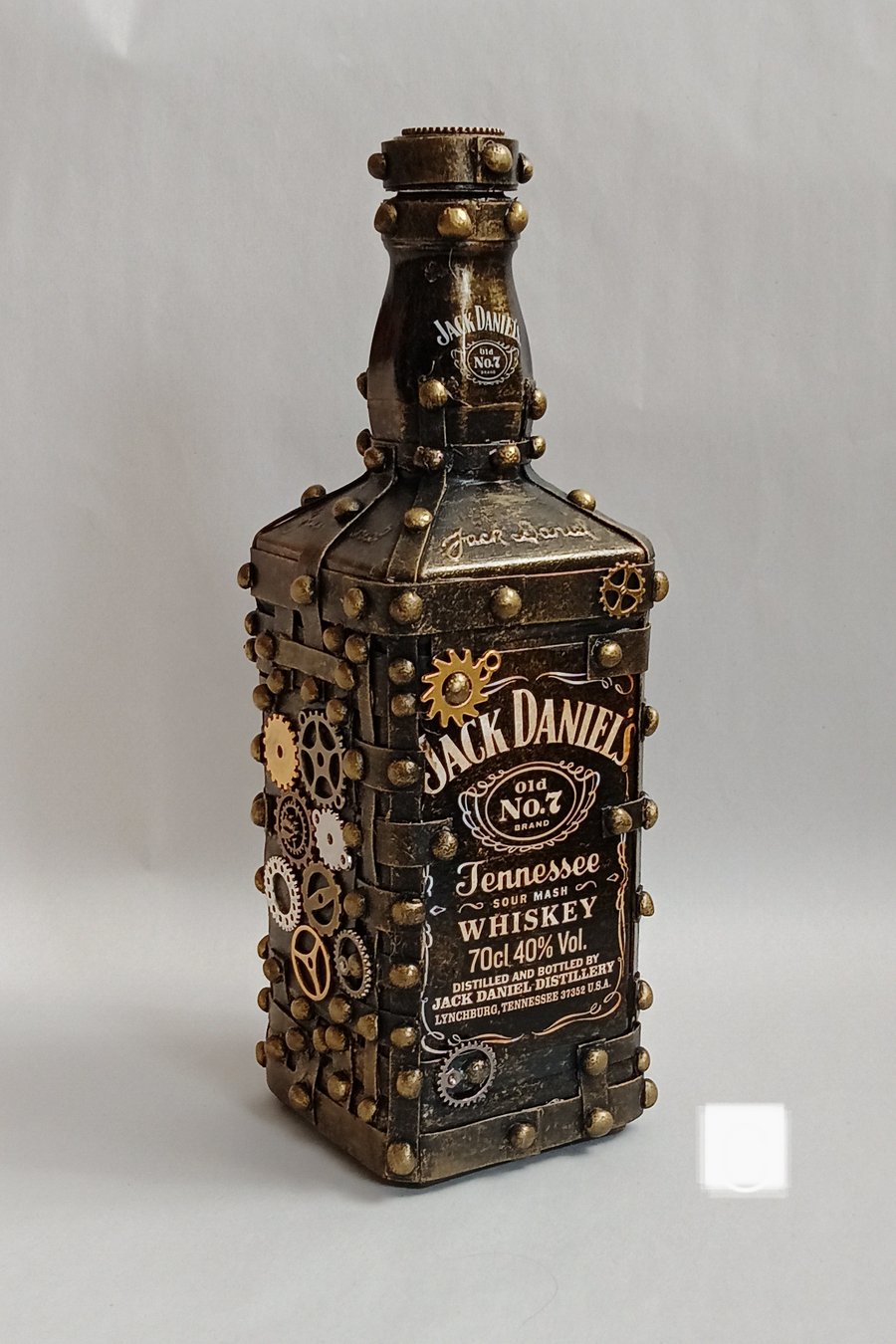Jack Daniels Steampunk Bottle 70cl Gold, Antique Brass