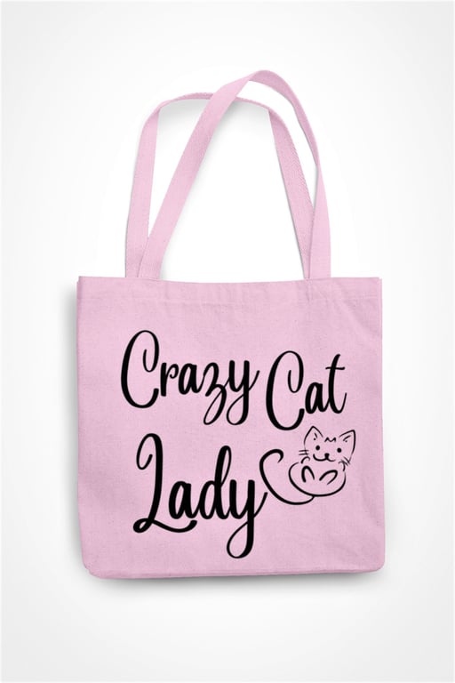 Crazy Cat Lady Tote Bag Funny Cute Novelty Cat lover Bag Birthday Christmas Gift