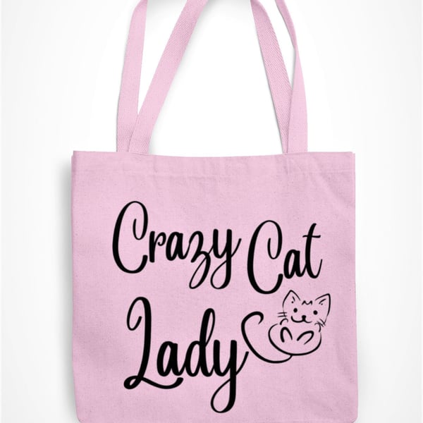 Crazy Cat Lady Tote Bag Funny Cute Novelty Cat lover Bag Birthday Christmas Gift