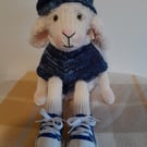 Knitted Sheep, White Lamb