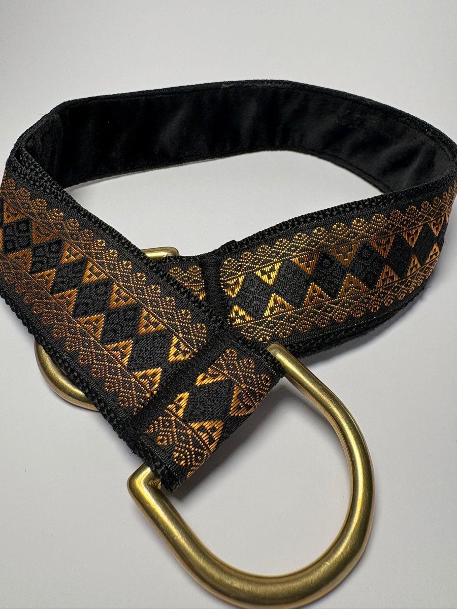 Velvet-Lined Martingale Dog Collar Fur Protection Training Collar Large 16 20" 